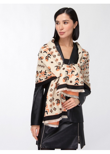 Палантин женский с этническим узором