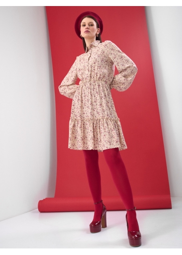 Платье-рубашка с воланом