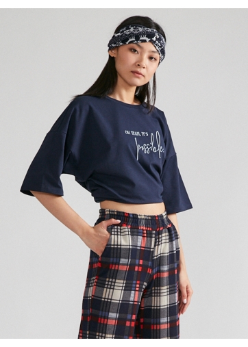 Повязка на голову PGT-01-6 Олени сине-белые