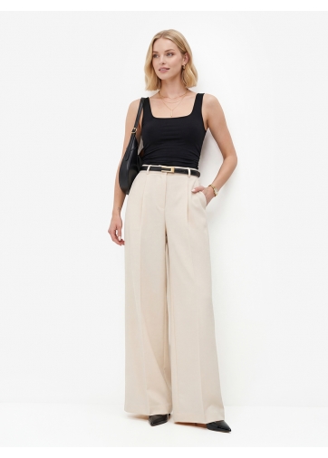 Брюки из костюмной ткани OD-1036-1 молочный