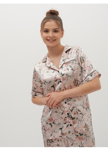 Рубашка из армани-шелка с цветочным принтом