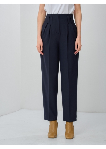 Брюки укороченные с высокой талией