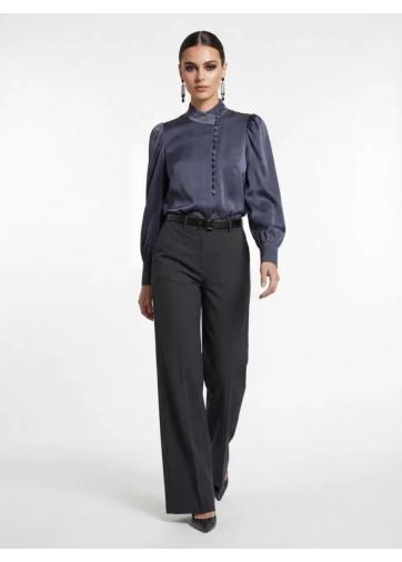 Блуза-косоворотка много пуговиц OD-550-19 графит