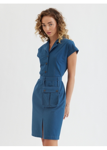 Платье с карманом на поясе