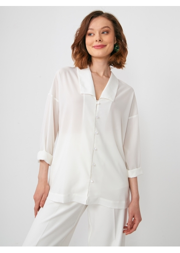 Блузка из шифона OD-809-1 белая