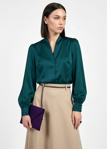 Блузка OD-735-18 бутылочный