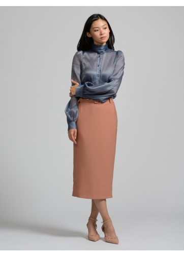 Юбка миди с поясом