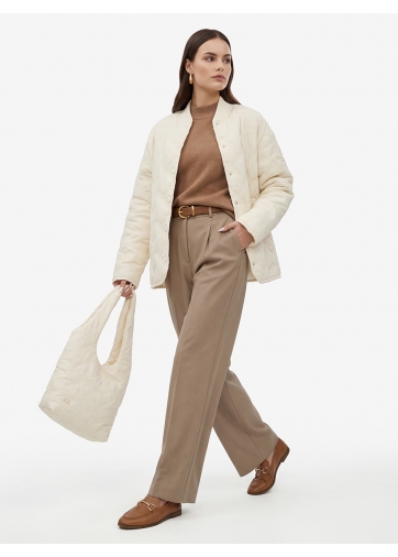 Стеганая сумка на магнитных кнопках OD-1053-1 бежевый