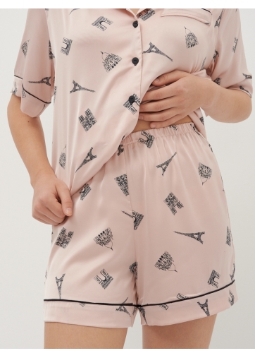 Шорты из армани-шелка с принтом