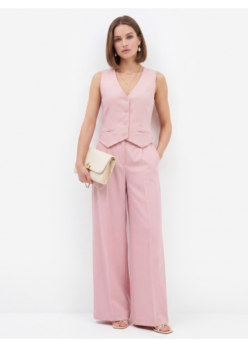 Жилет из костюмной ткани OD-920-3 розовый