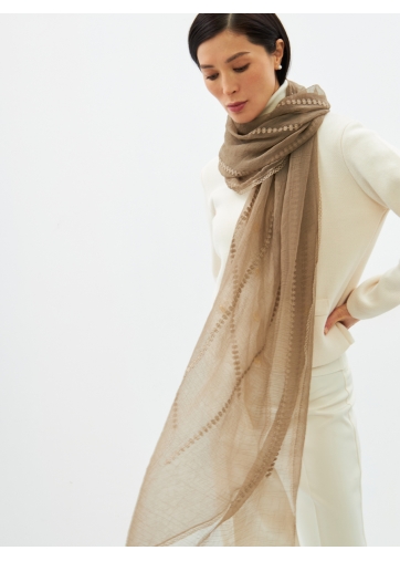 Палантин женский с вышивкой арт-деко BB-135-83