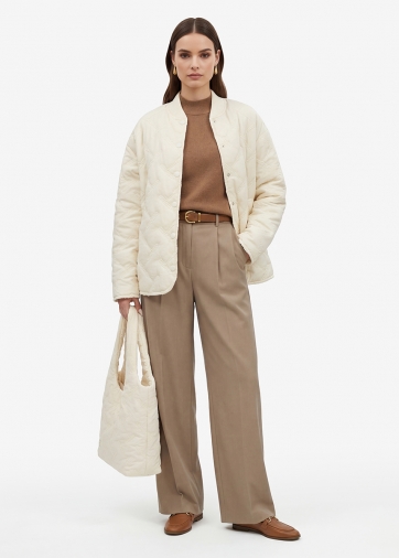 Стеганая сумка на магнитных кнопках OD-1053-1 бежевый