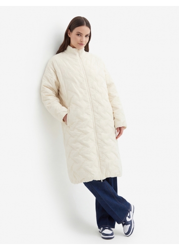 Полупальто стеганое бежевое OD-1046-1