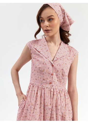 Косынка OD-722-1 в бордовую полоску