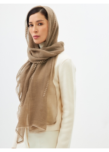 Палантин женский с вышивкой арт-деко BB-135-83