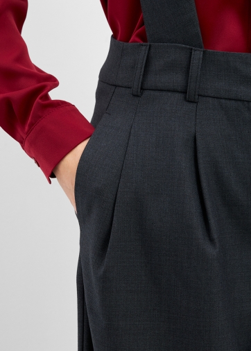 Брюки со съемными бретелями OD-982-1 серый