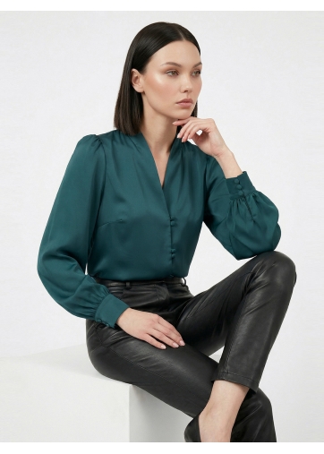 Блузка OD-735-18 бутылочный