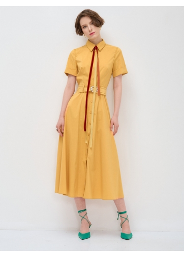 Платье с отстрочками