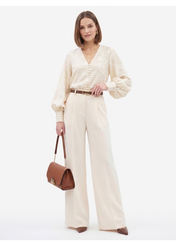 Блуза с вышивкой OD-987-2 молочный