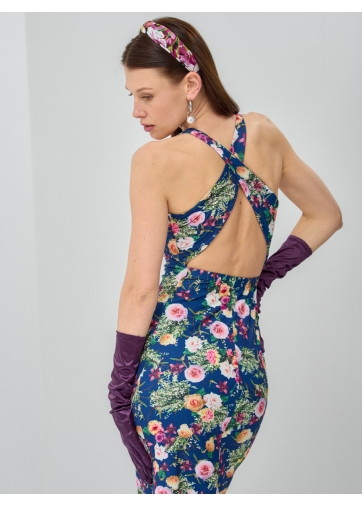 Платье с принтом масло