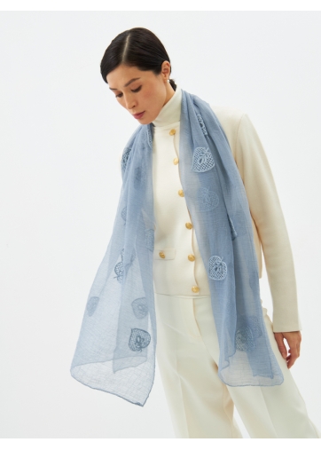 Палантин женский с вышивкой Арт-Деко BB-1351-1