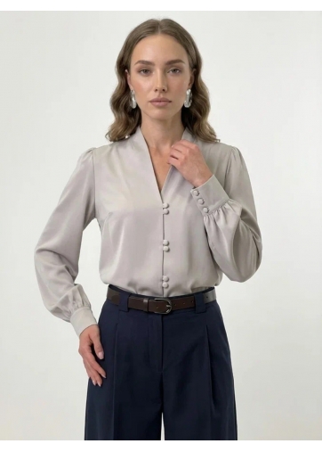 Блузка OD-735-15 серо-коричневый