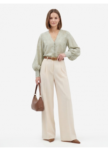 Блуза с вышивкой OD-987-3 полынь