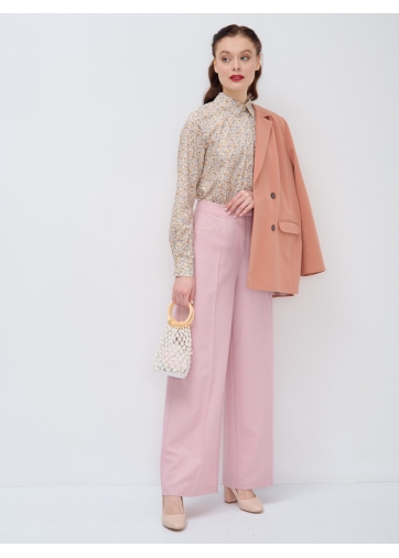 Рубашка с контрастной стойкой